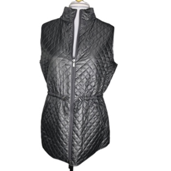 No Brand Label Long Reversible 2-way Zip Mock or Flat Laid Collar Vest Size L - Picture 8 of 12